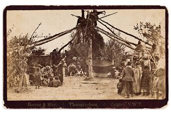 (AMERICAN INDIANS.) Boorne & May, photographers. Indian Sun Dance: Preparing for the Ordeal.                                                     